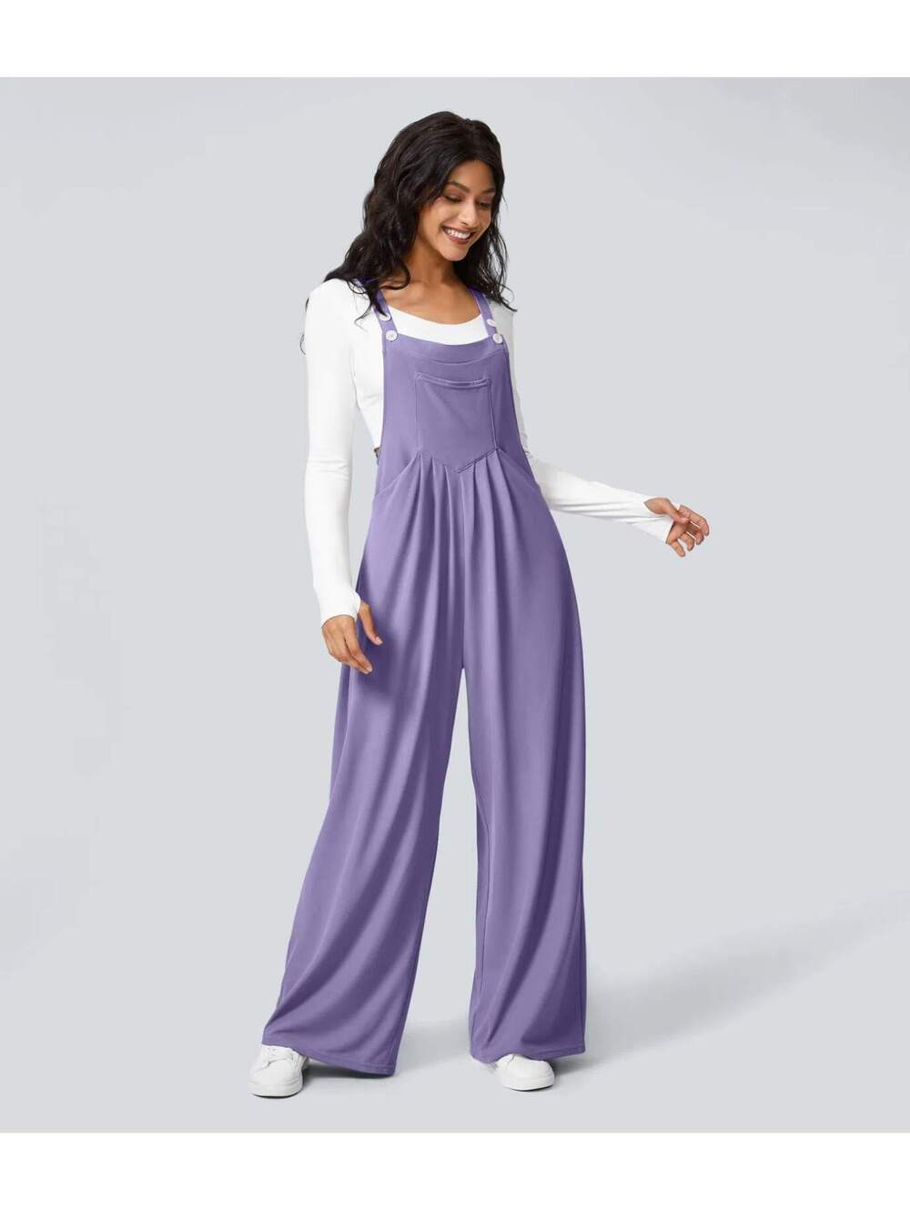 HALARA Pockets Waffle Casual Jogger Overalls Size [S Petite]